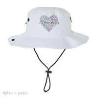 Enough Awareness Rainbow Peace Heart Bucket Hat thumb 0