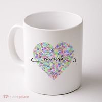 Enough Awareness Rainbow Peace Heart Coffee Mug thumb 0