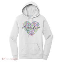 Enough Awareness Rainbow Peace Heart Women's Hoodie thumb 0