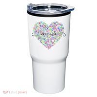 Enough Awareness Rainbow Peace Heart Tumbler thumb 0
