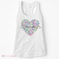 Enough Awareness Rainbow Peace Heart Women's Tank Top thumb 0