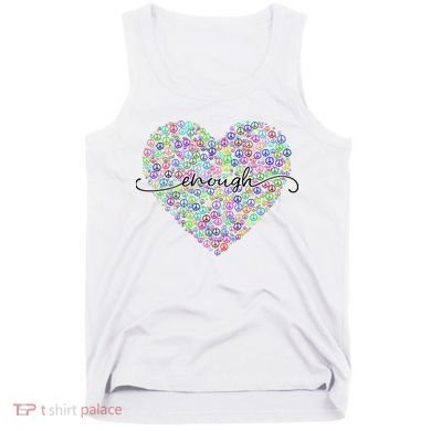 Enough Awareness Rainbow Peace Heart Tank Top