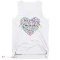 Enough Awareness Rainbow Peace Heart Tank Top thumb 0