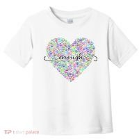 Enough Awareness Rainbow Peace Heart Toddler T-Shirt thumb 0