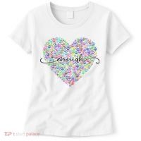 Enough Awareness Rainbow Peace Heart Women's T-Shirt thumb 0
