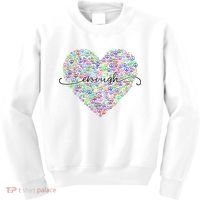 Enough Awareness Rainbow Peace Heart Kids Sweatshirt thumb 0