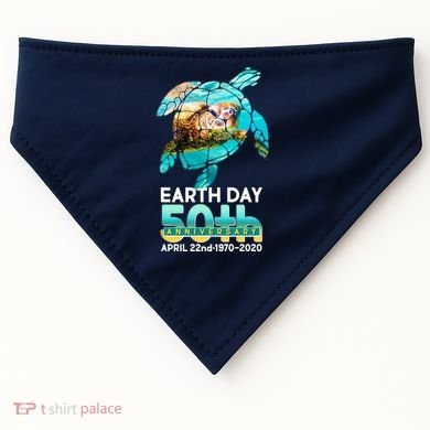 Earth Day 50th Anniversary Turtle USA-Made Doggie Bandana