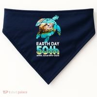 Earth Day 50th Anniversary Turtle USA-Made Doggie Bandana thumb 0