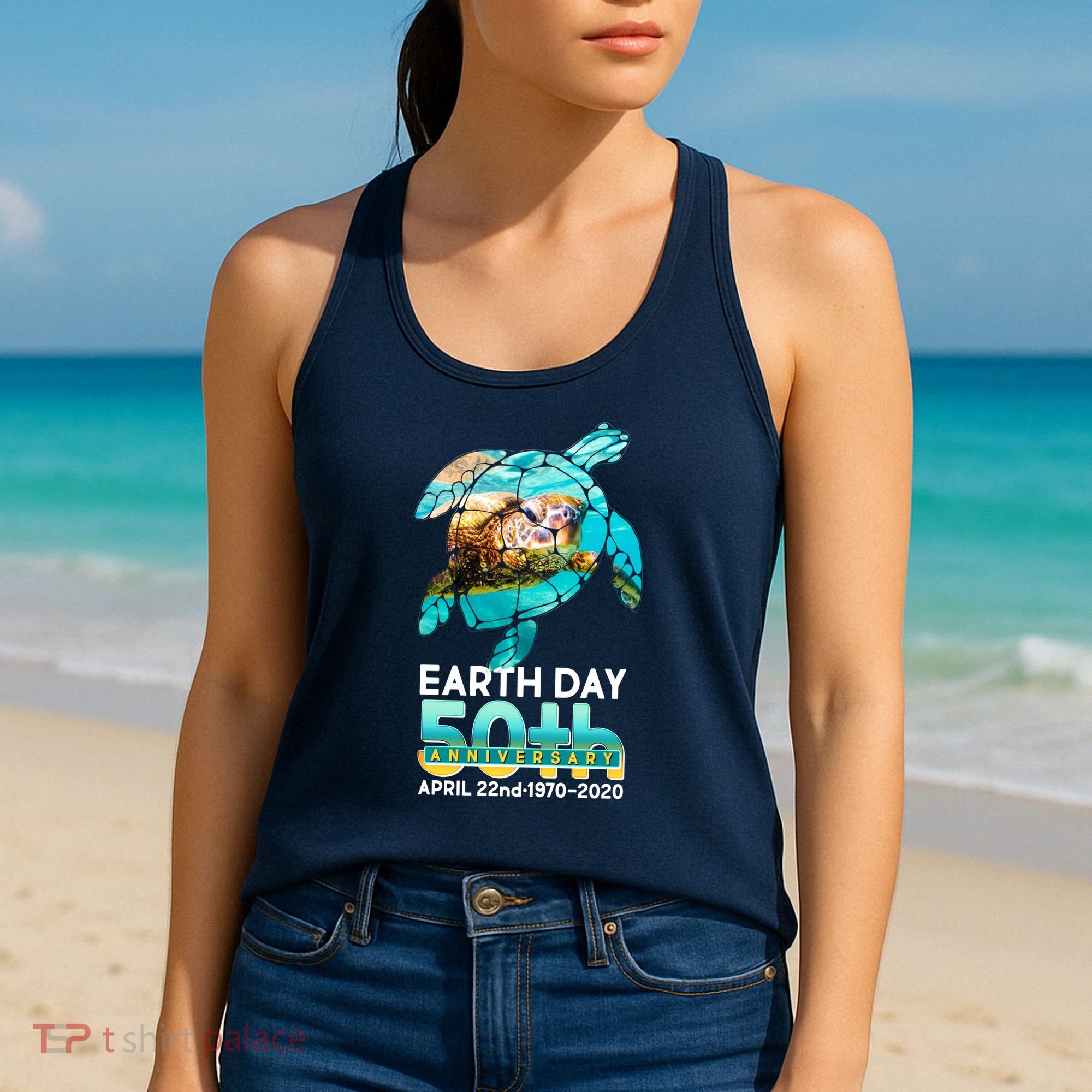 Earth Day 50th Anniversary Turtle Women's Tank Top