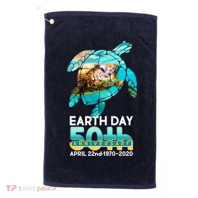 Earth Day 50th Anniversary Turtle Golf Towel