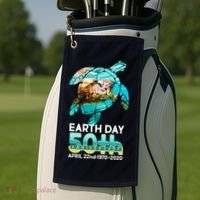 Earth Day 50th Anniversary Turtle Golf Towel thumb 2