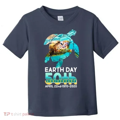 Earth Day 50th Anniversary Turtle Toddler T-Shirt