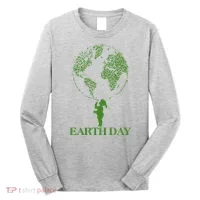 Earth Day Child Blowing Bubbles Earth  Long Sleeve Shirt thumb 0