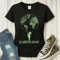 Earth Day Child Blowing Bubbles Earth  Women's T-Shirt thumb 3