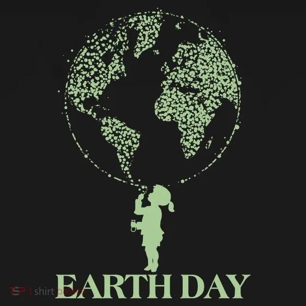 Earth Day Child Blowing Bubbles Earth  Women's T-Shirt