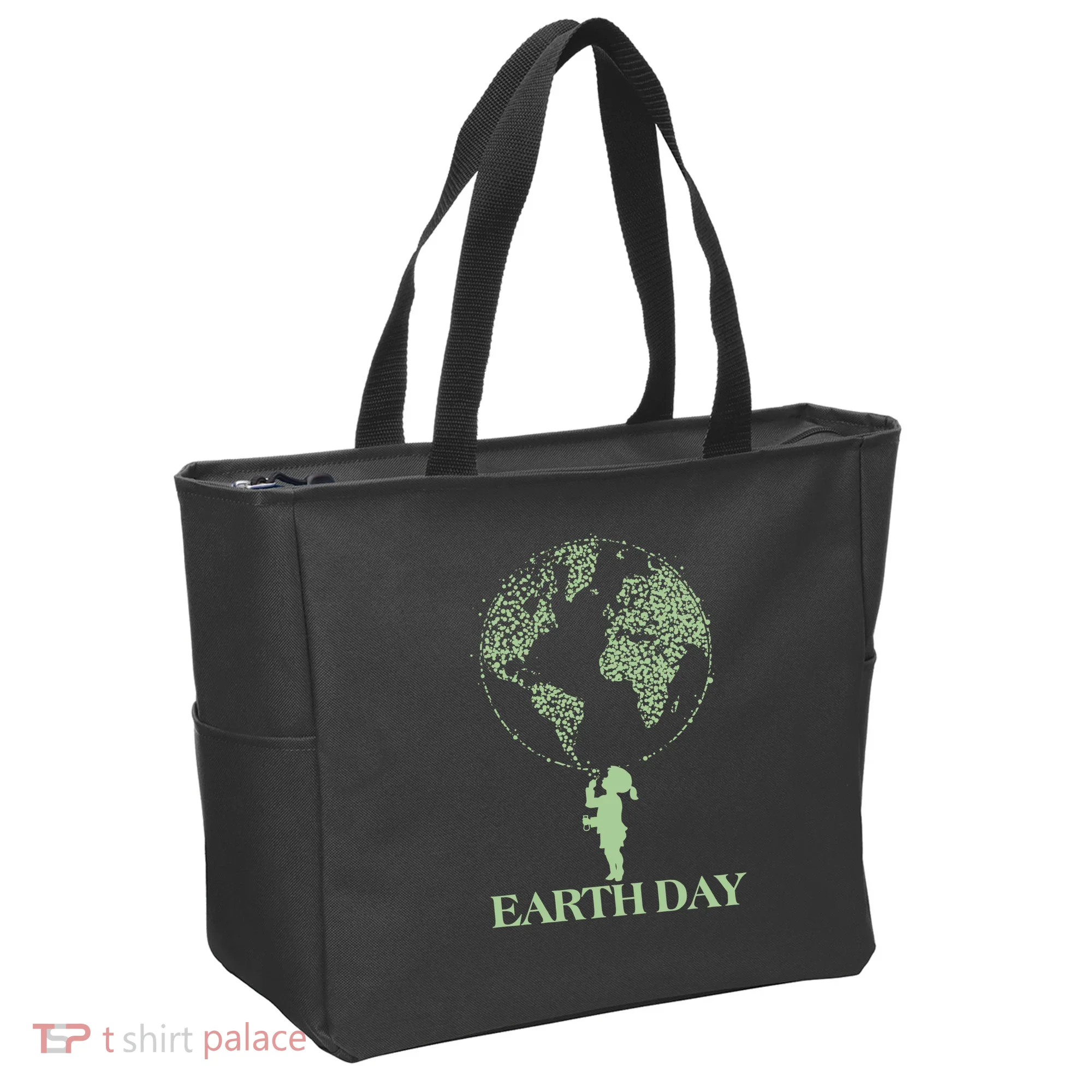Earth Day Child Blowing Bubbles Earth  Tote Bag