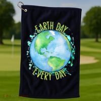 Earth Day Every Day Golf Towel thumb 1