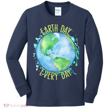 Earth Day Every Day Kids Long Sleeve Shirt