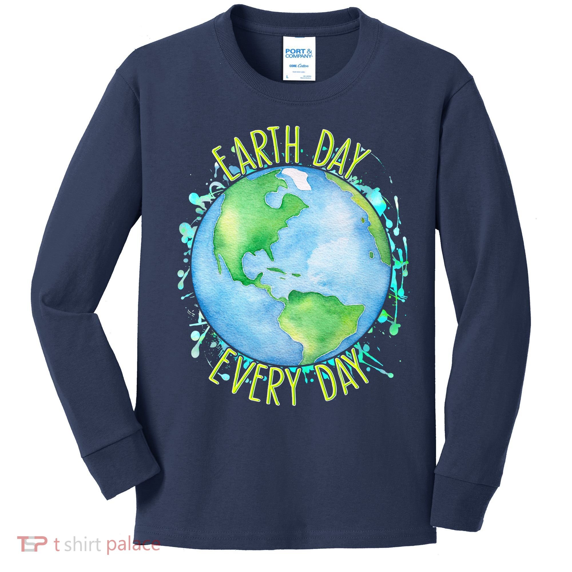 Earth Day Every Day Kids Long Sleeve Shirt