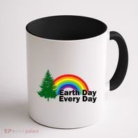 Earth Day Every Day Rainbow Coffee Mug thumb 1