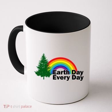 Earth Day Every Day Rainbow Coffee Mug