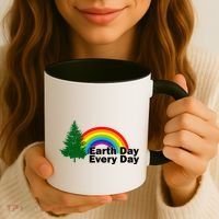 Earth Day Every Day Rainbow Coffee Mug thumb 3