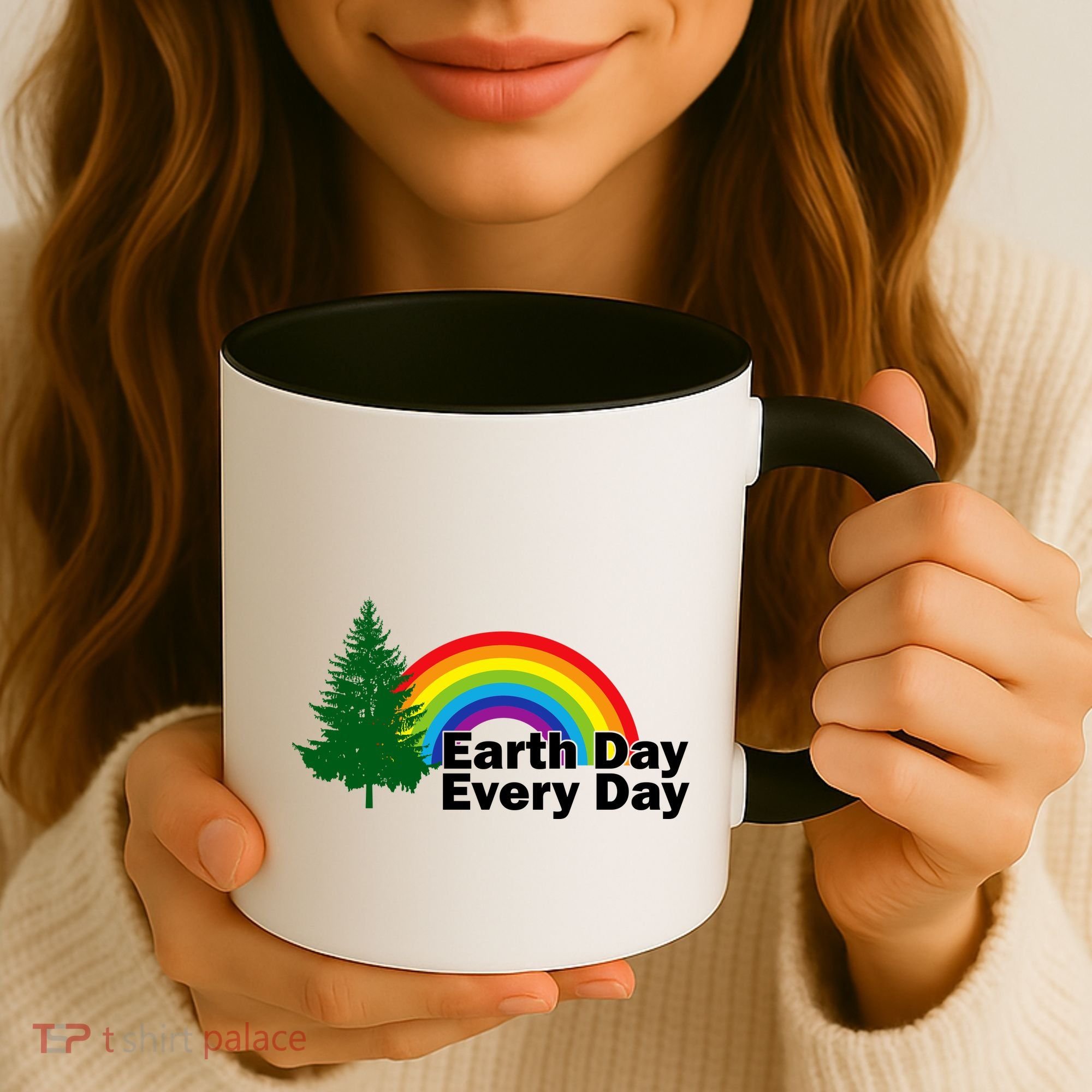 Earth Day Every Day Rainbow Coffee Mug