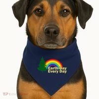 Earth Day Every Day Rainbow USA-Made Doggie Bandana thumb 1