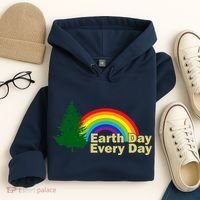Earth Day Every Day Rainbow Hoodie thumb 4
