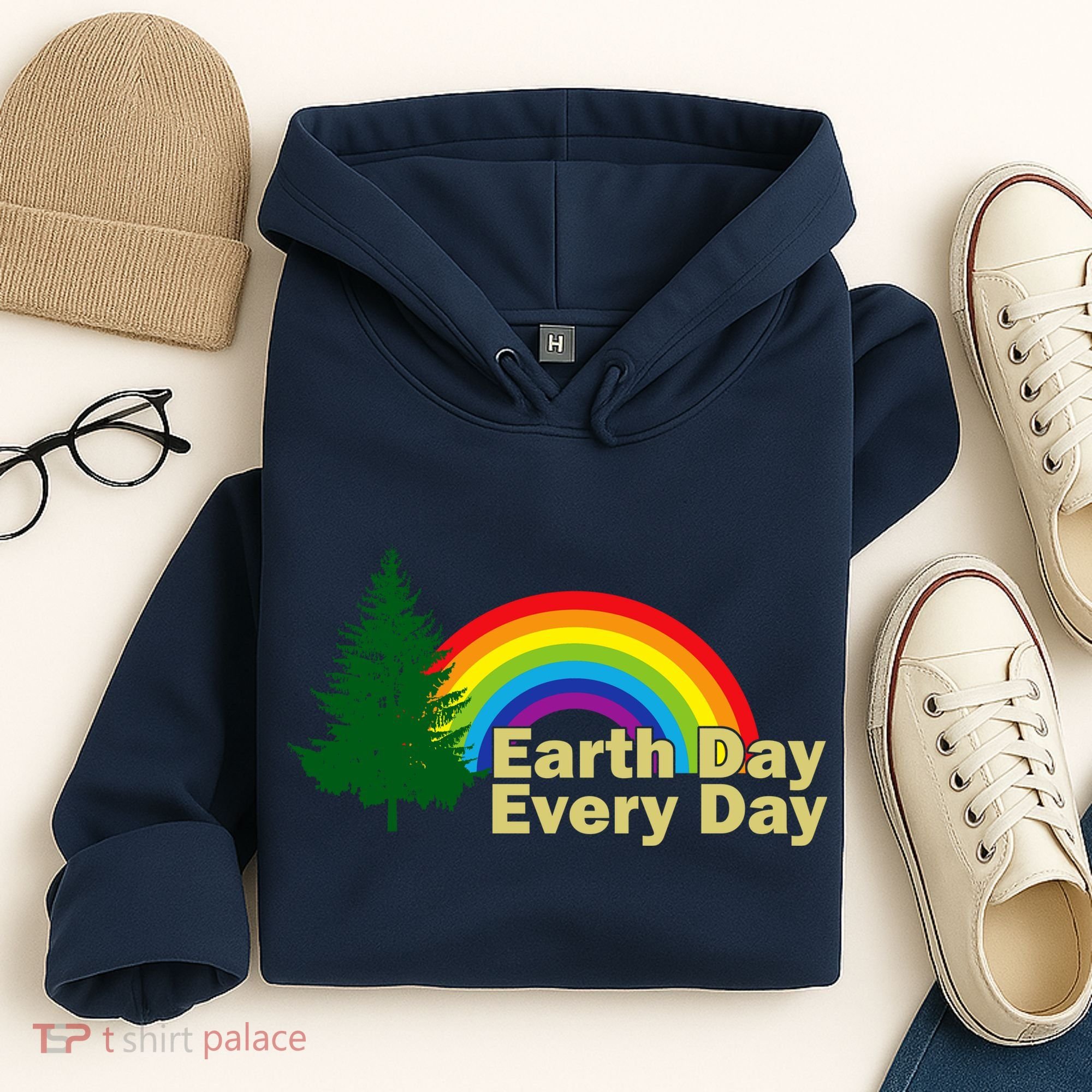 Earth Day Every Day Rainbow Hoodie