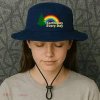 Earth Day Every Day Rainbow Bucket Hat thumb 3