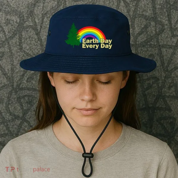 Earth Day Every Day Rainbow Bucket Hat