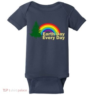 Earth Day Every Day Rainbow Baby Bodysuit