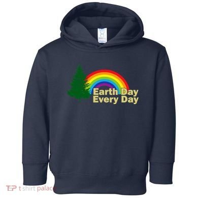 Earth Day Every Day Rainbow Toddler Hoodie