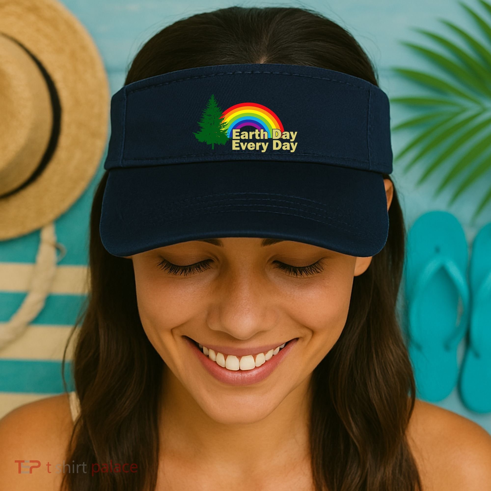 Earth Day Every Day Rainbow Visor