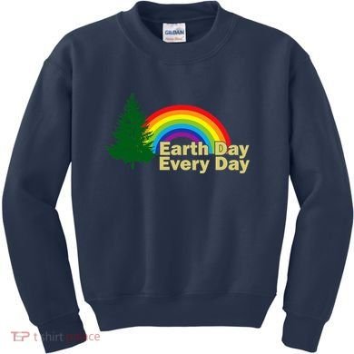 Earth Day Every Day Rainbow Kids Sweatshirt