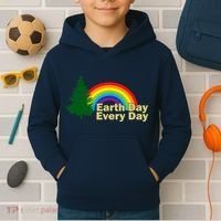 Earth Day Every Day Rainbow Kids Hoodie thumb 2