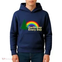 Earth Day Every Day Rainbow Kids Hoodie thumb 4