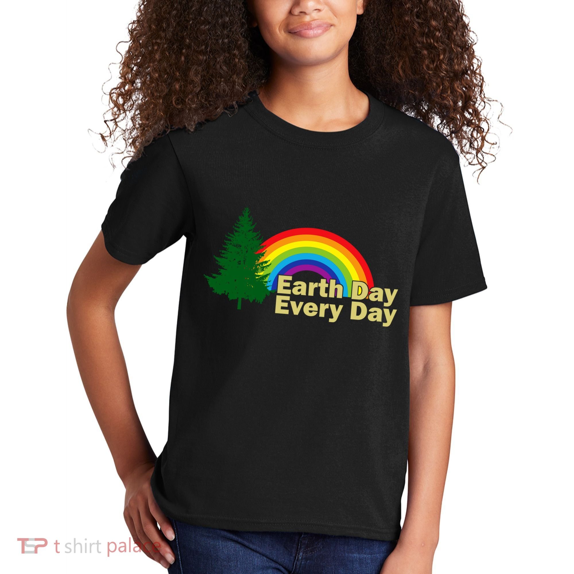 Earth Day Every Day Rainbow Kids T-Shirt