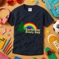 Earth Day Every Day Rainbow Kids T-Shirt thumb 3