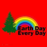Earth Day Every Day Rainbow Santa Hat thumb 1