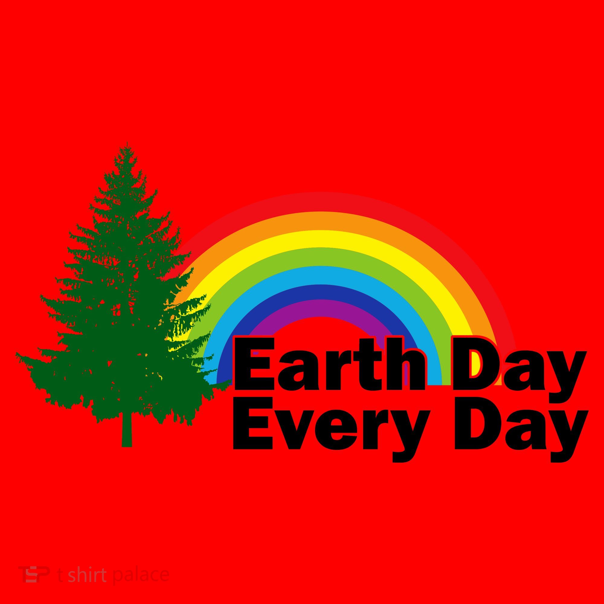 Earth Day Every Day Rainbow Santa Hat