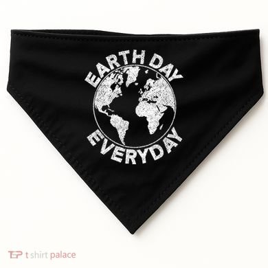 Earth Day Everyday Earth Distressed USA-Made Doggie Bandana