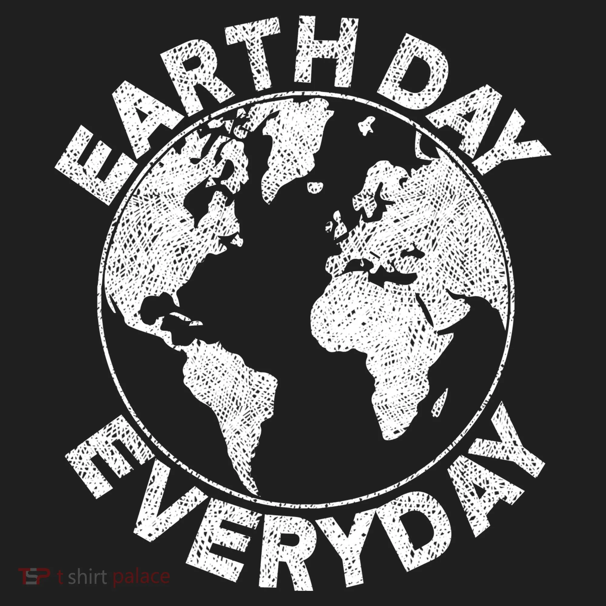 Earth Day Everyday Earth Distressed Golf Towel