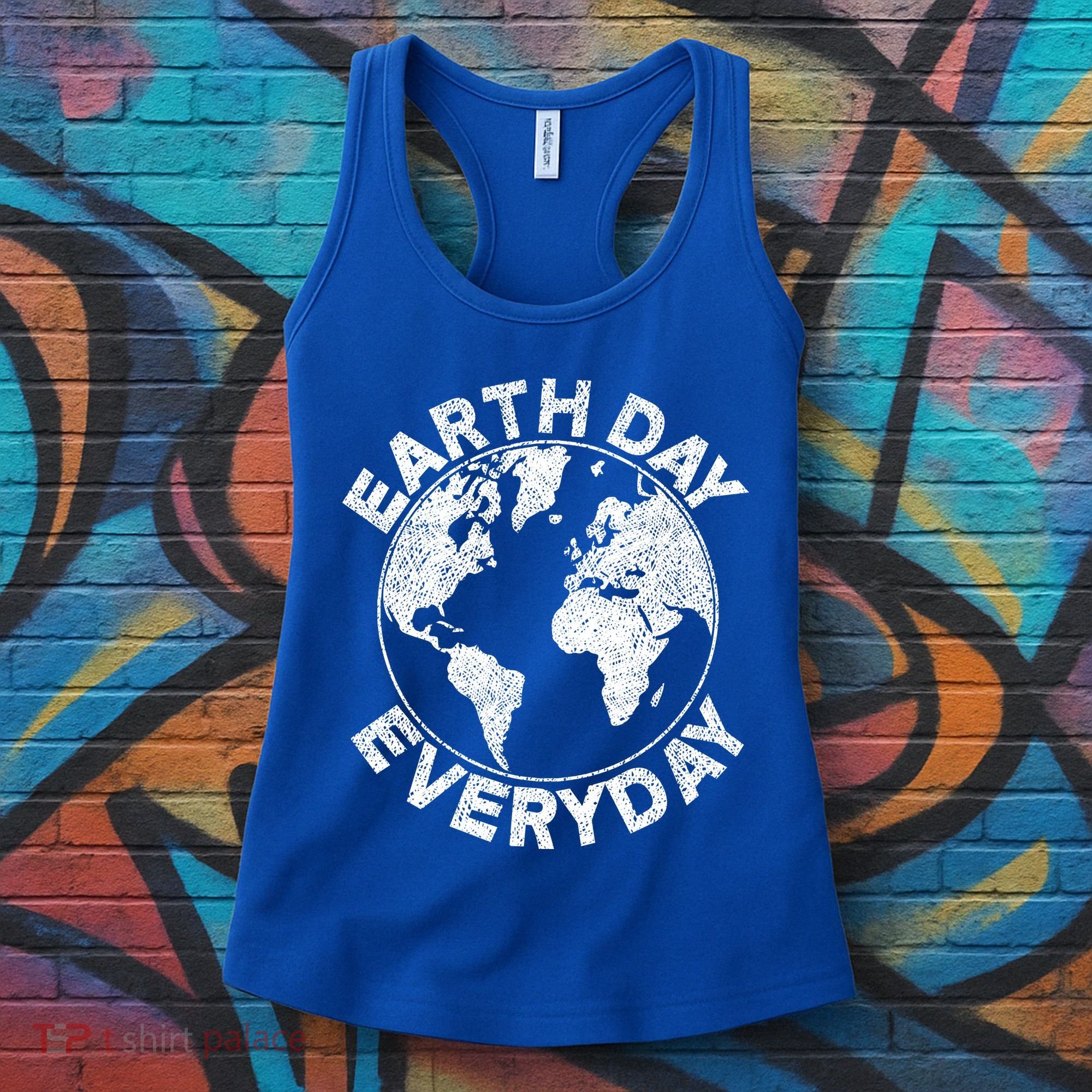 Earth Day Everyday Earth Distressed Women's Tank Top