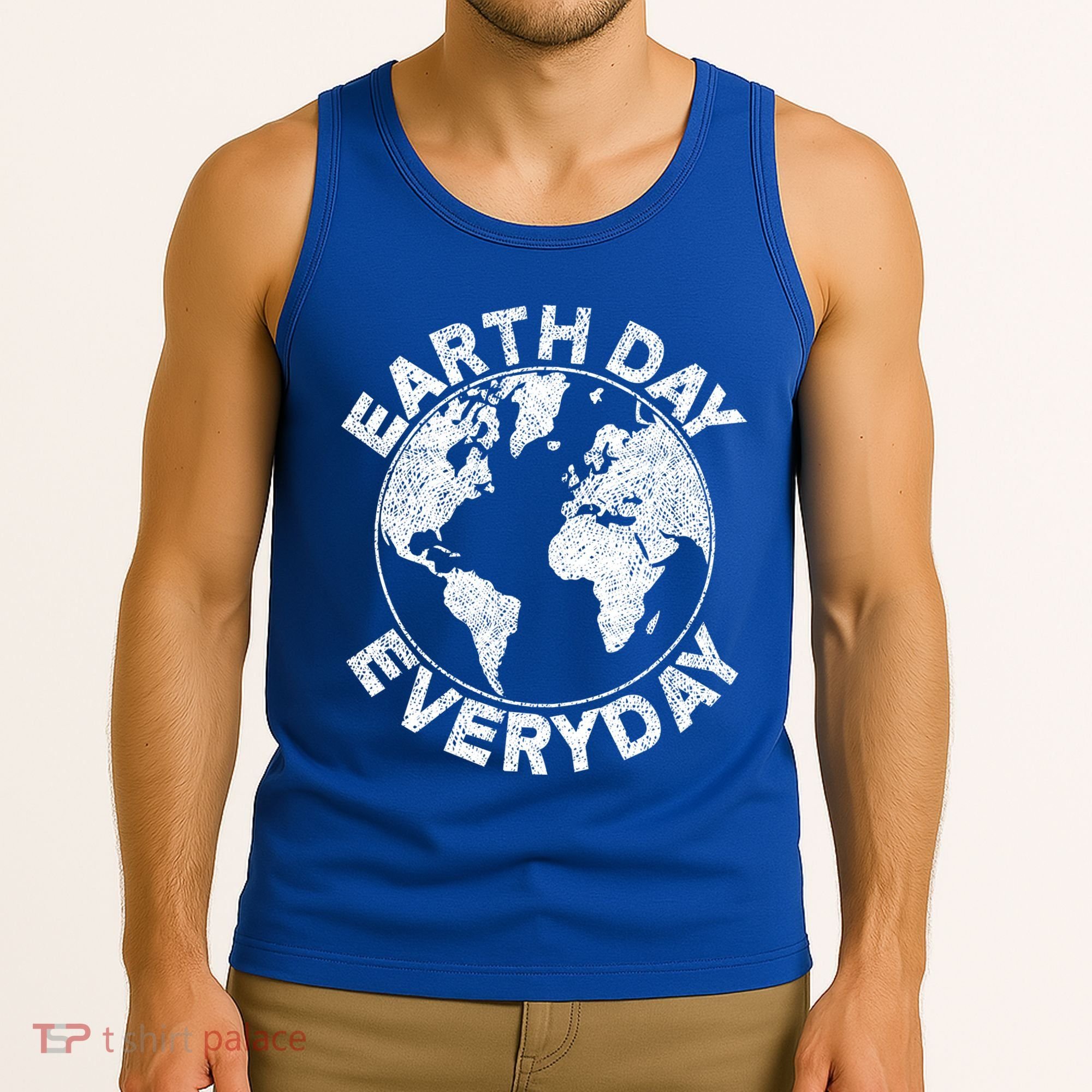Earth Day Everyday Earth Distressed Tank Top