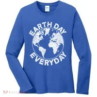 Earth Day Everyday Earth Distressed Women's Long Sleeve Shirt thumb 0
