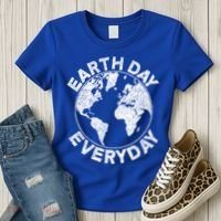 Earth Day Everyday Earth Distressed Women's T-Shirt thumb 3
