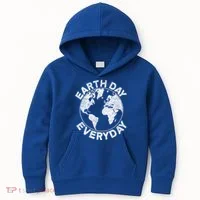 Earth Day Everyday Earth Distressed Kids Hoodie thumb 0