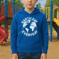Earth Day Everyday Earth Distressed Kids Hoodie thumb 2